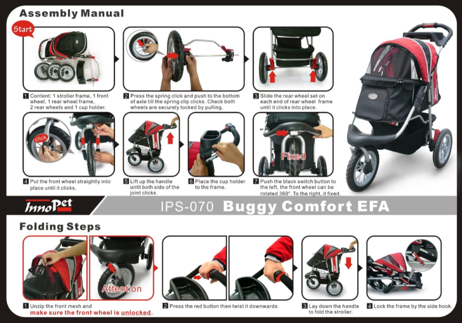 Buggy Comfort EFA grijs/zwart-681